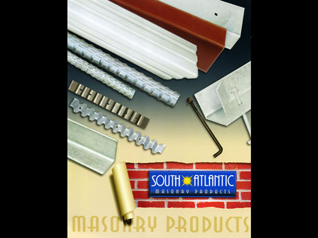 graphic design of the cover of a marketing brochure for south atlantic lintels