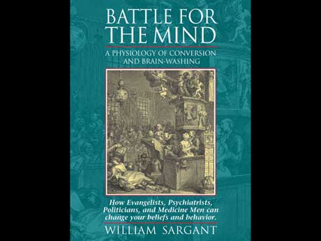 graphic design of a book cover for battle of the mind