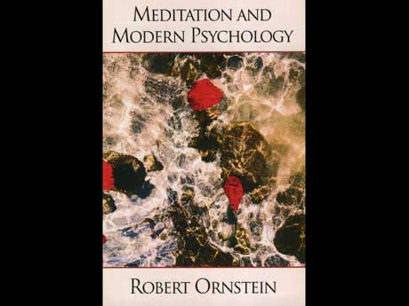 graphic design of a book cover for meditation and modern psychology by robert ornstein