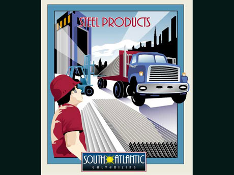 illustration for an advertisement for south atlantic galvanizing
