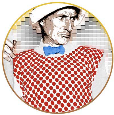 a portrait of the man who invented polka dots